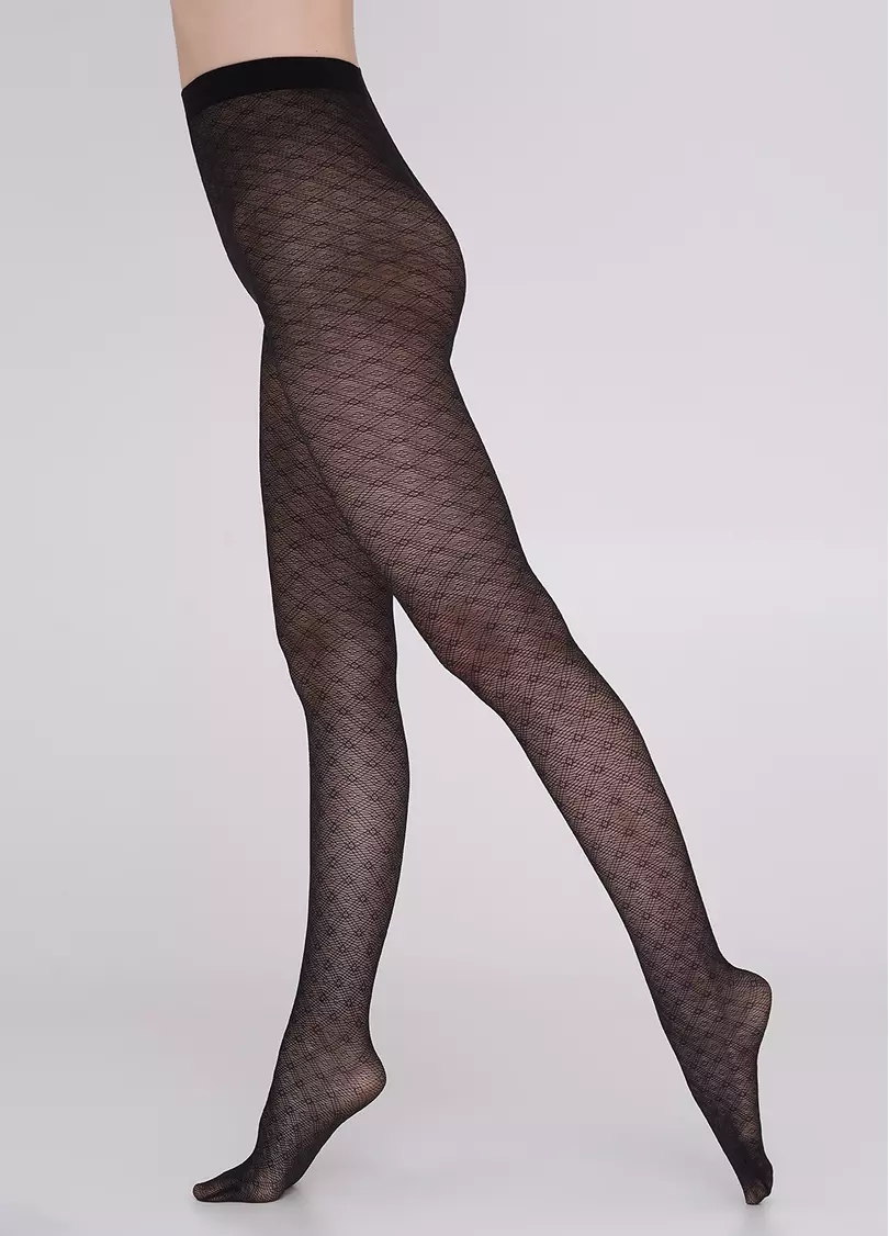 Колготки с ажурным рисунком HUSH 40 (5) nero (черный)