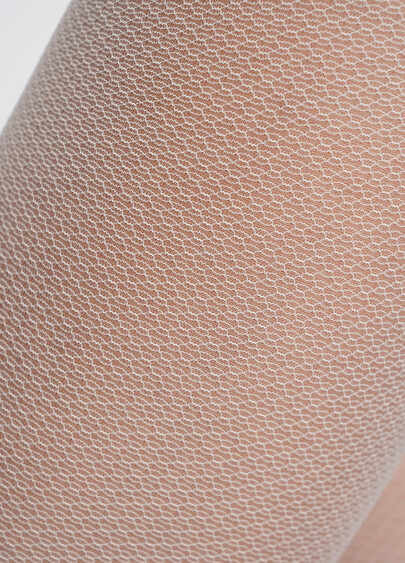 Колготки в сетку HUSH 40 (6) crema (белый)