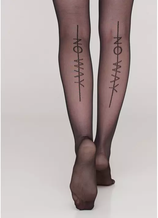 Колготки з написом Inscription 20 (1) nero (чорний)