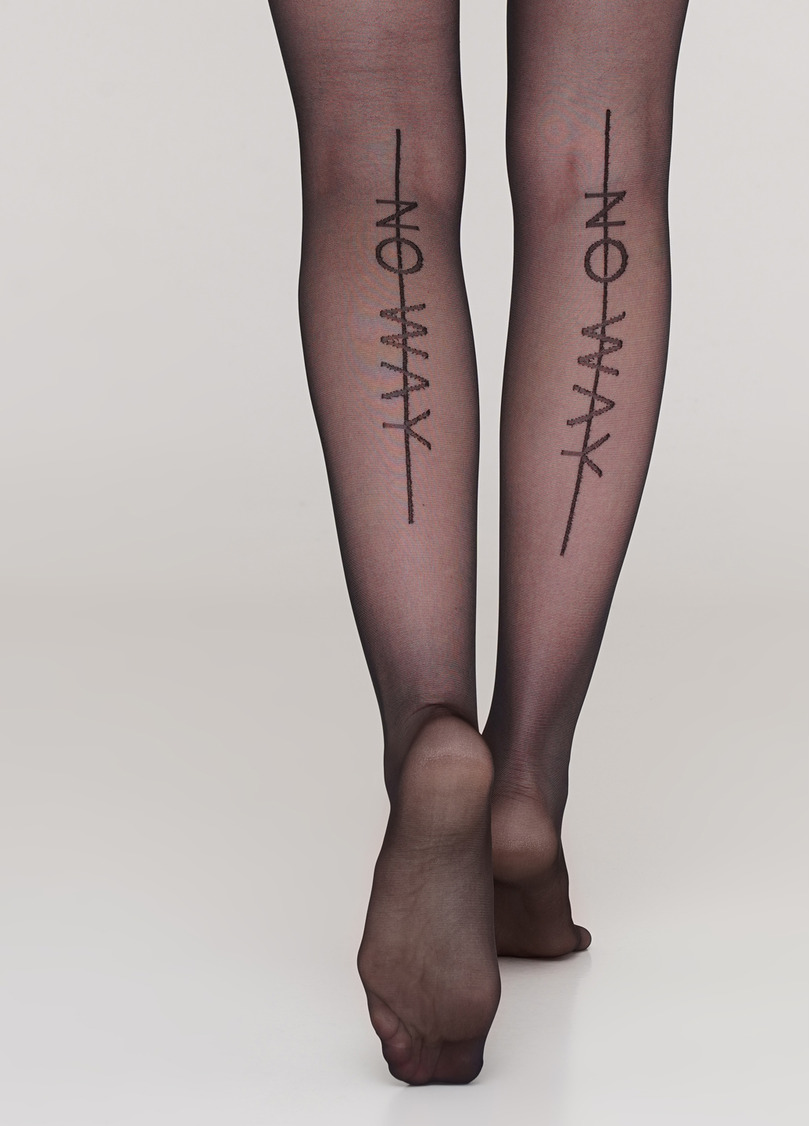 Колготки с надписью Inscription 20 (1) nero (черный)