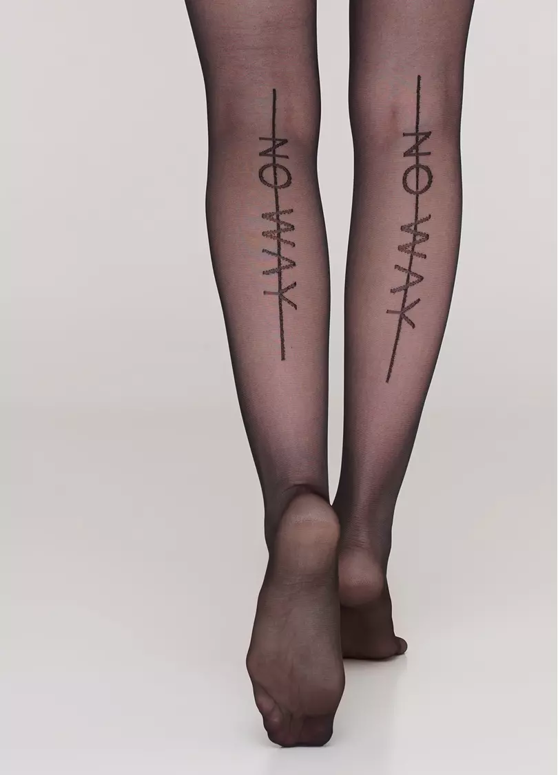 Колготки с надписью Inscription 20 (1) nero (черный)