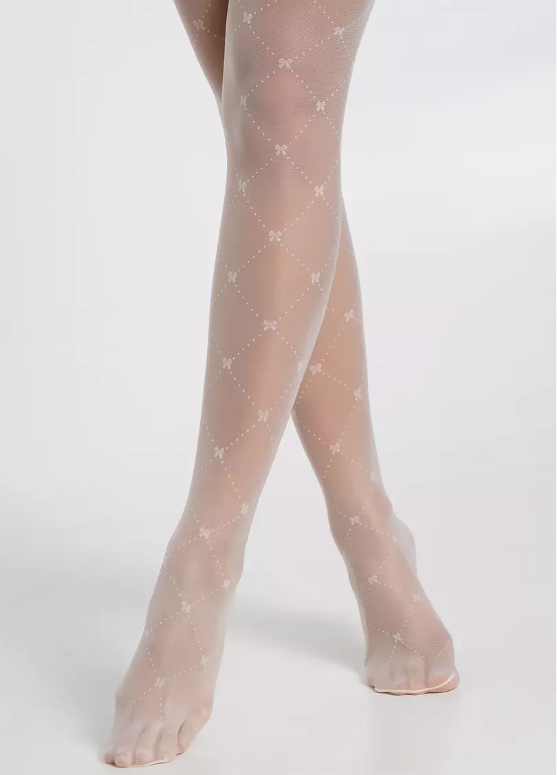Колготки в бантики INSOMNIA 20 (5) crema (белый)