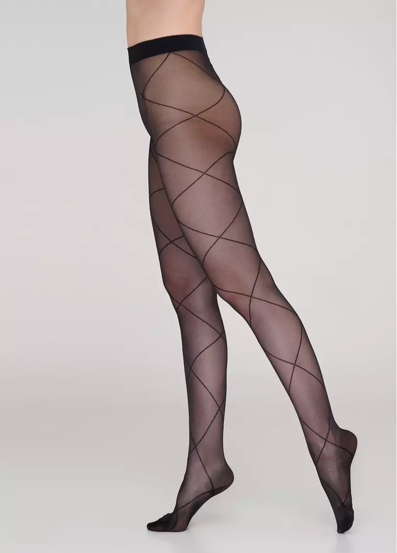 Колготки з геометричним візерунком INTERSECTION 20 (2)