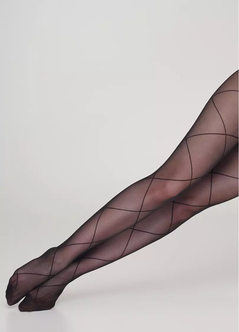 Колготки з геометричним візерунком INTERSECTION 20 (2)