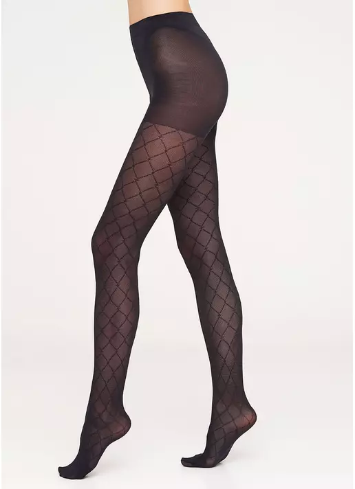 Колготки мікротюль з геометричним малюнком Lora 40 den model 2