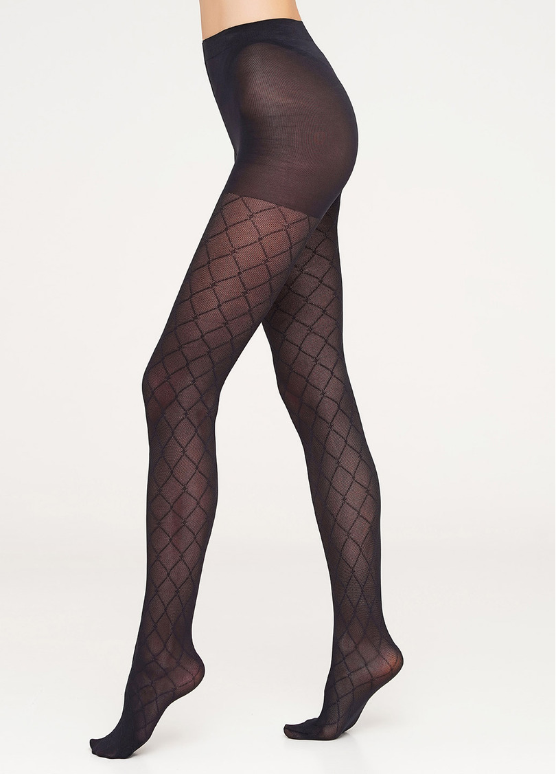 Колготки мікротюль з геометричним малюнком Lora 40 den model 2