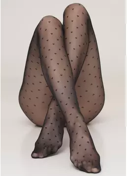 Колготы с узором в мелкое сердечко Lovers 20 den model 4 (nero) Колготы с узором в мелкое сердечко Lovers 20 den model 4 (nero)