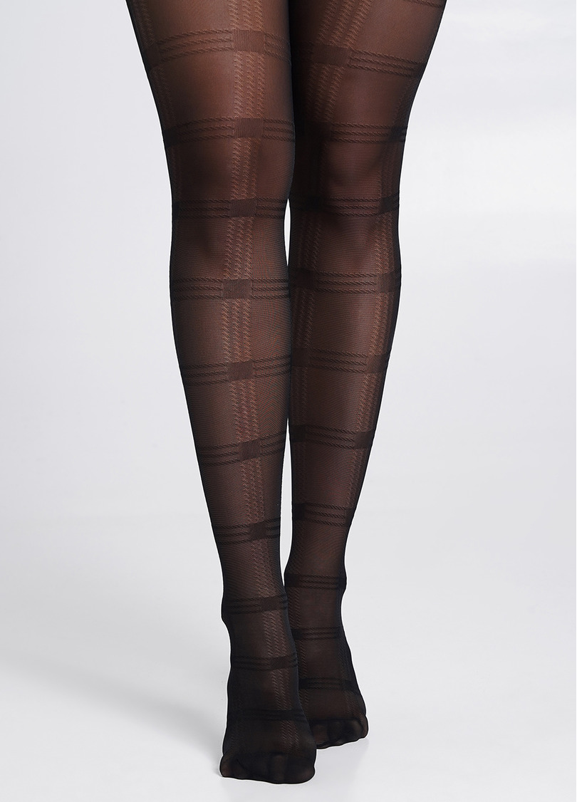 Колготки в клетку MEGAN 40 (8) nero (черный)