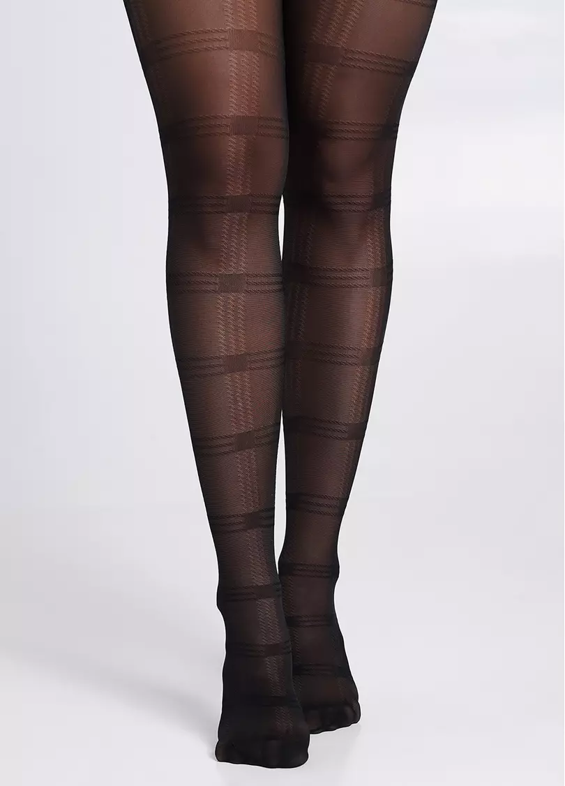 Колготки в клетку MEGAN 40 (8) nero (черный)
