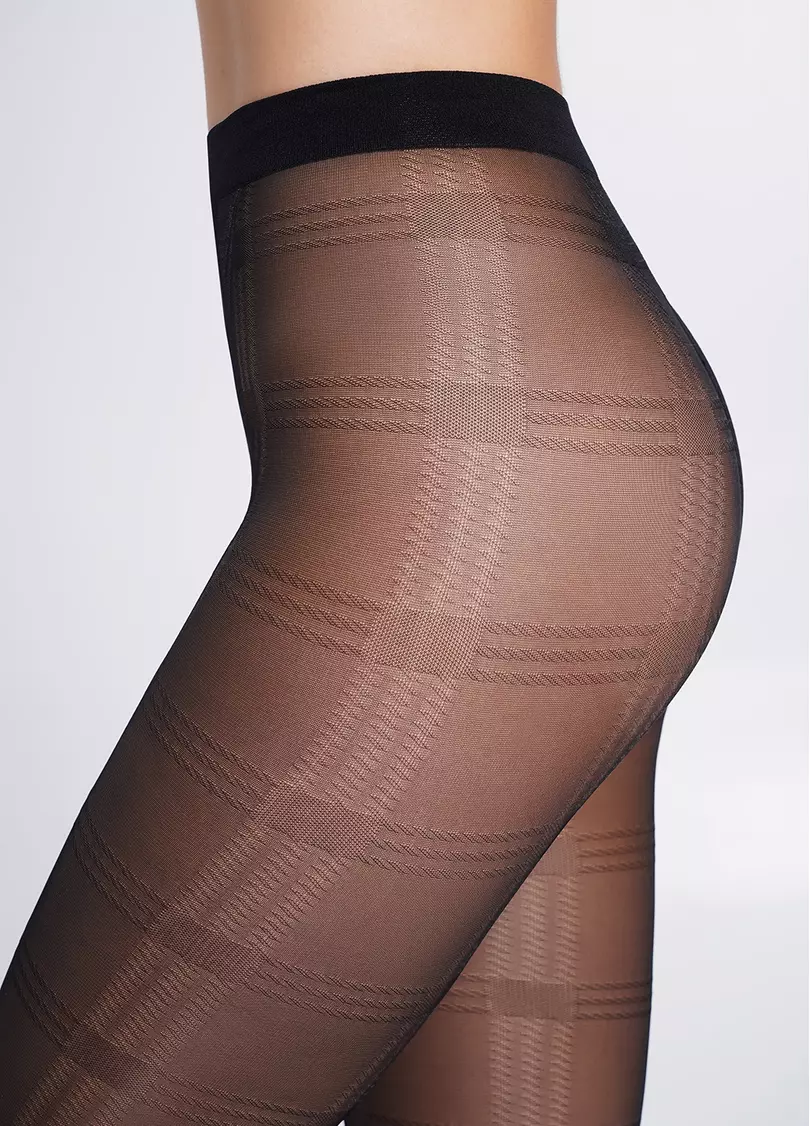 Колготки в клетку MEGAN 40 (8) nero (черный)