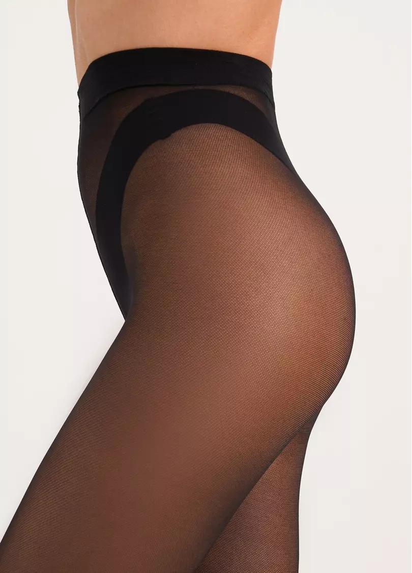 Колготки с эффектом микросетки MESH 40 (1) nero (черный)