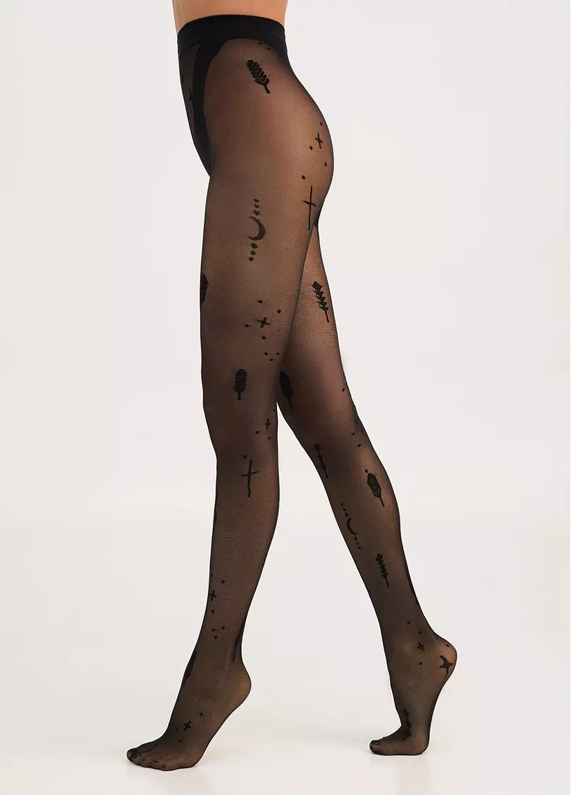 Колготки з мікросітки в тату MESH 40 (3) nero (чорний)