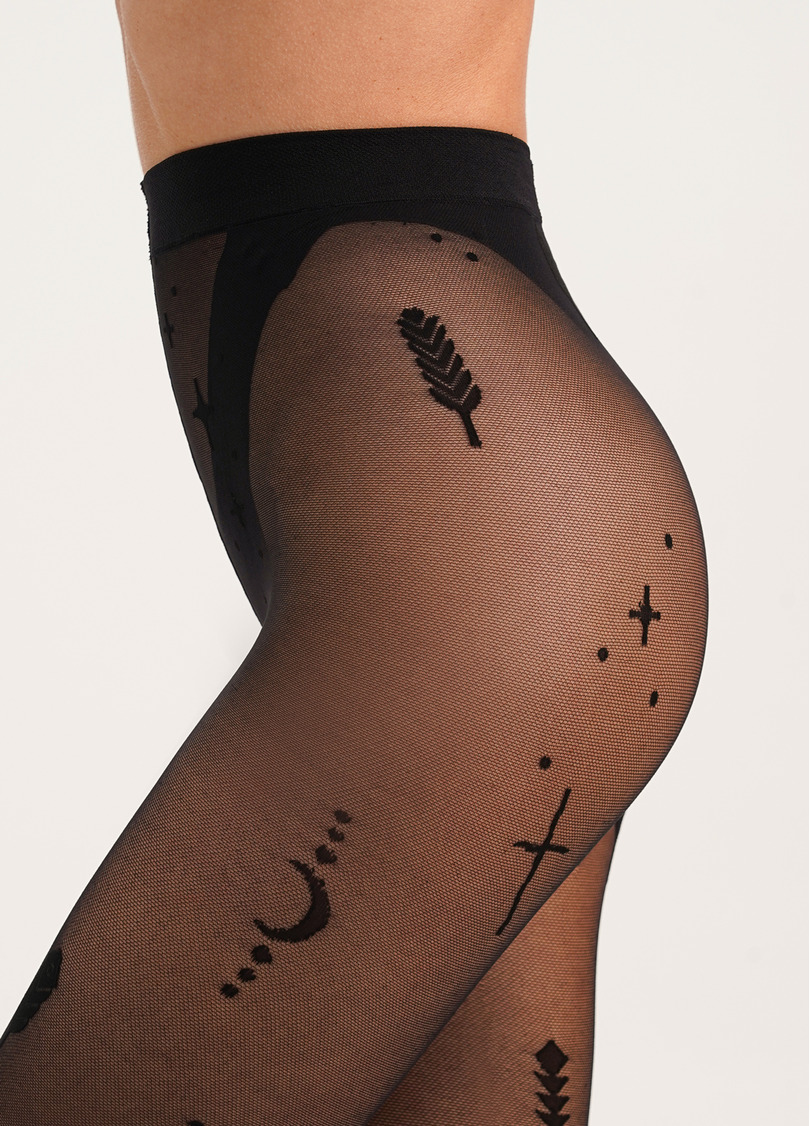Колготки з мікросітки в тату MESH 40 (3) nero (чорний)