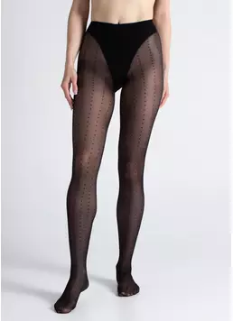 Колготки в горох MICROTULLE DOTS 40 nero (чорний)