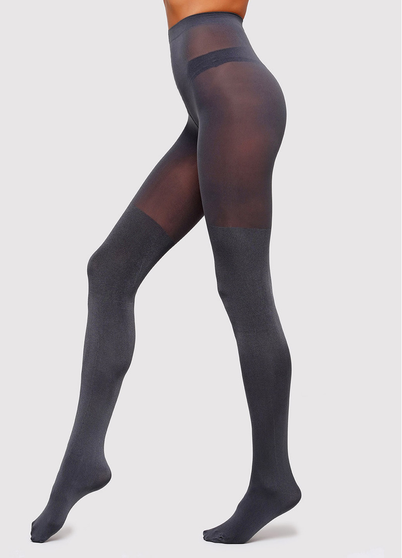 Колготки с имитацией ботфорт и эффектом блеска Pari Shine 100 den (fumo)