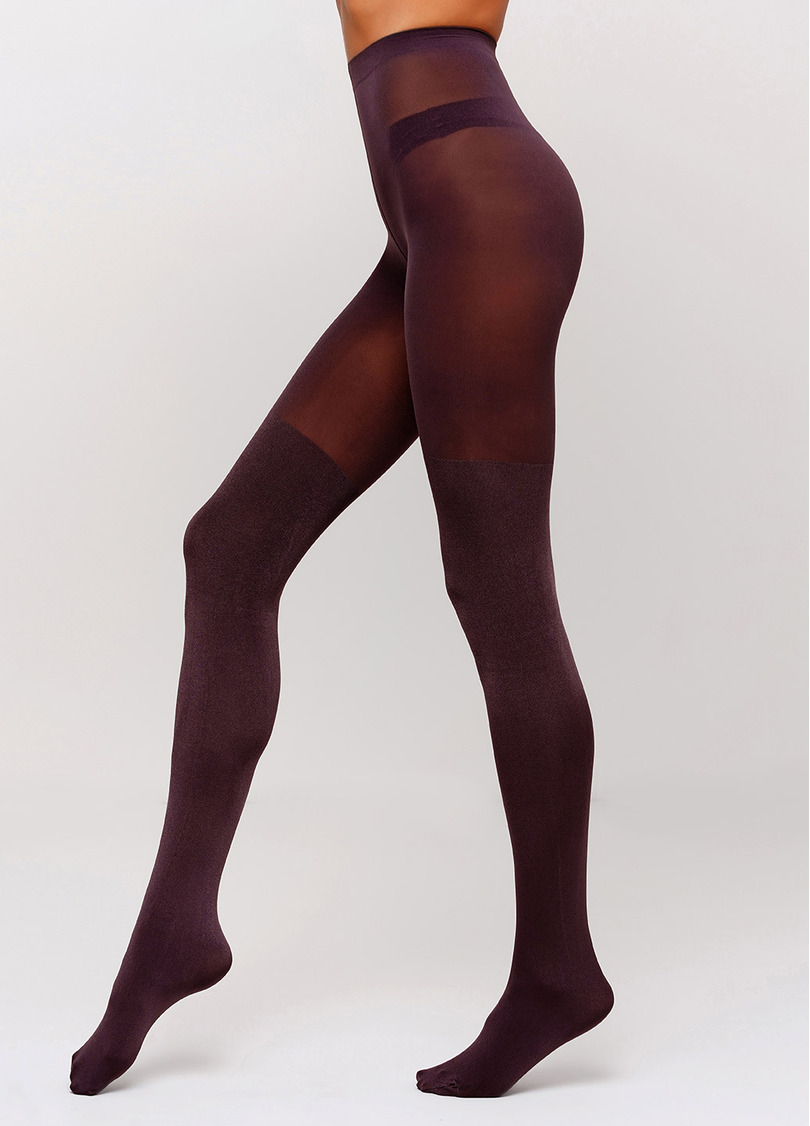 Колготки с имитацией ботфорт и эффектом блеска Pari Shine 100 den (marsala)
