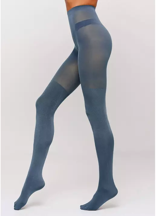 Колготки с имитацией ботфорт и эффектом блеска Pari Shine 100 den (navy peony)