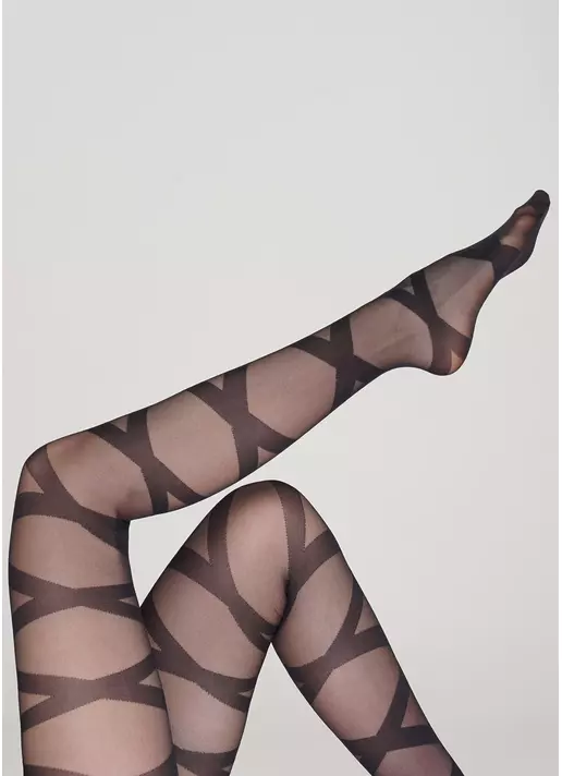 Колготки з геометричним візерунком Ribbon 20 (1)