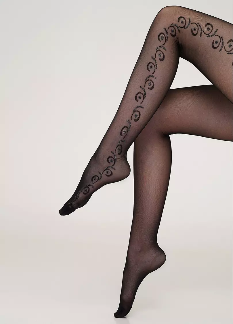 Колготки з люрексом SANTINA 20 (10) nero (чорний)