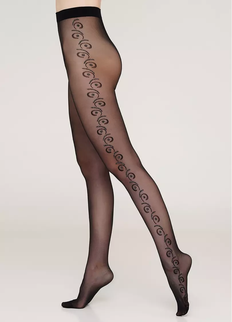 Колготки з люрексом SANTINA 20 (10) nero (чорний)
