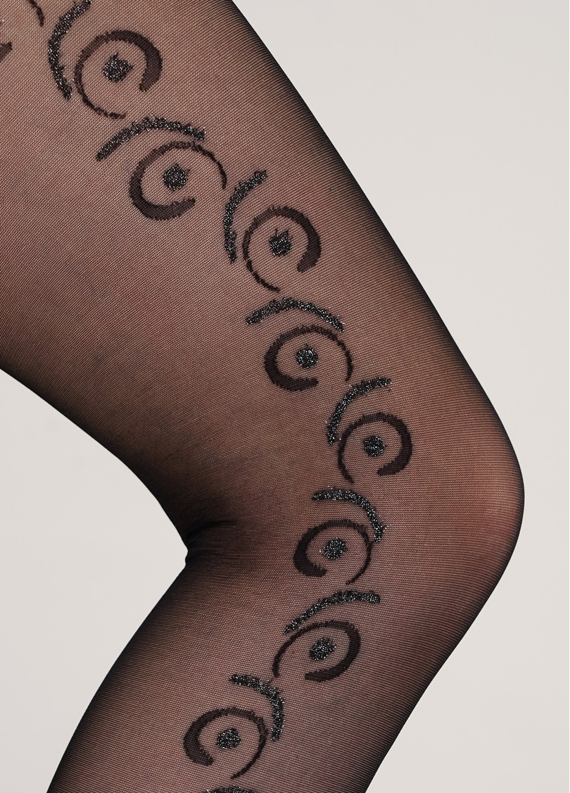 Колготки с люрексом SANTINA 20 (10) nero (черный)