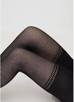 Колготки с имитацией ботфортов в сетку SATY RETE UP 100 (1) nero (черный) Колготки с имитацией ботфортов в сетку SATY RETE UP 100 (1) nero (черный)