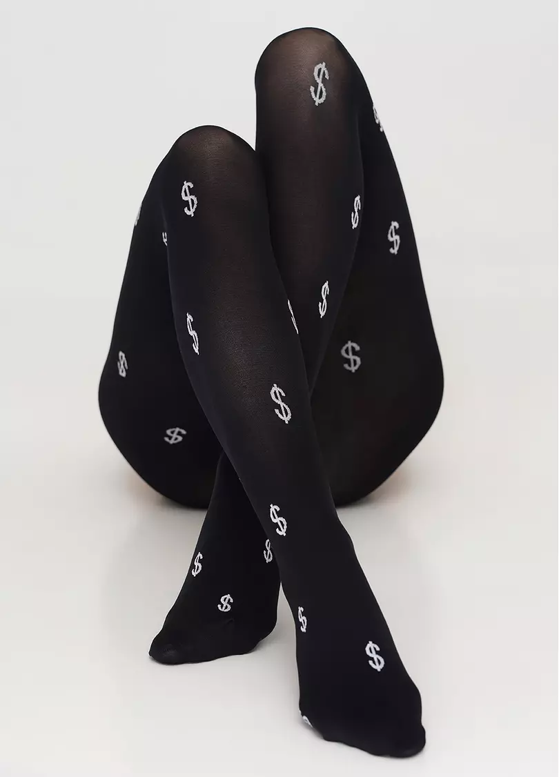 Колготки с контрастным узором SPLASH 70 (1) nero/bianco (черный/белый)