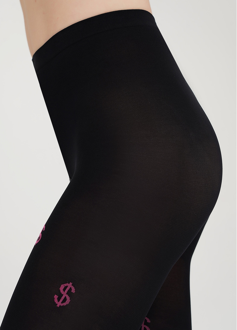 Колготки с контрастным узором SPLASH 70 (1) nero/pink (черный/розовый)