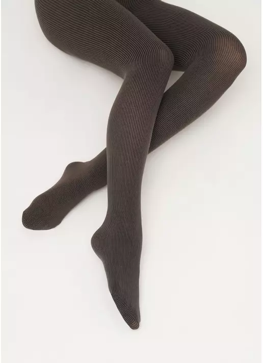 Бавовняні колготки в вертикальну смужку SPLIT (1) haze (коричневий) Бавовняні колготки в вертикальну смужку SPLIT (1) haze (коричневий)