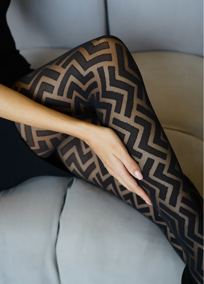 Колготки с геометрическим рисунком Stella 40 den model 1