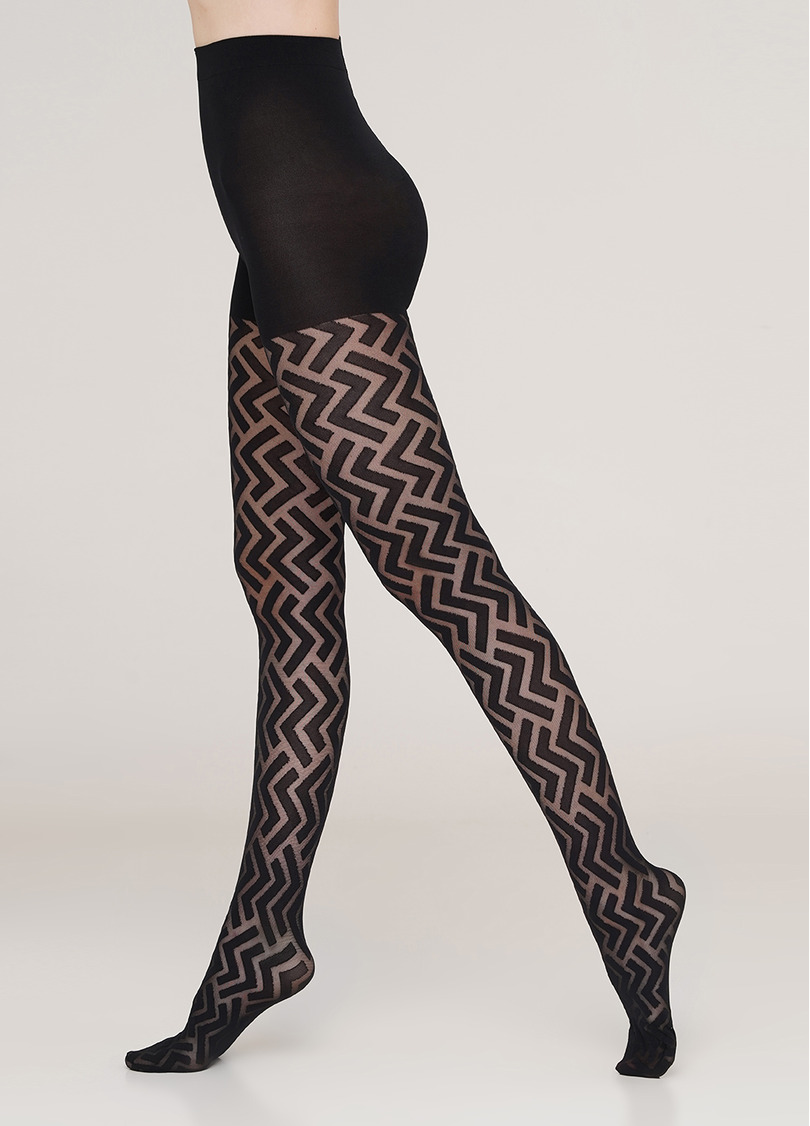 Колготки с геометрическим рисунком Stella 40 den model 1