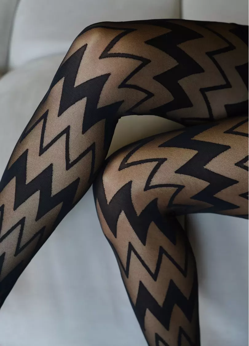 Колготы с геометрическим узором Stella 40 den model 2