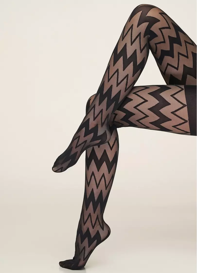 Колготы с геометрическим узором Stella 40 den model 2