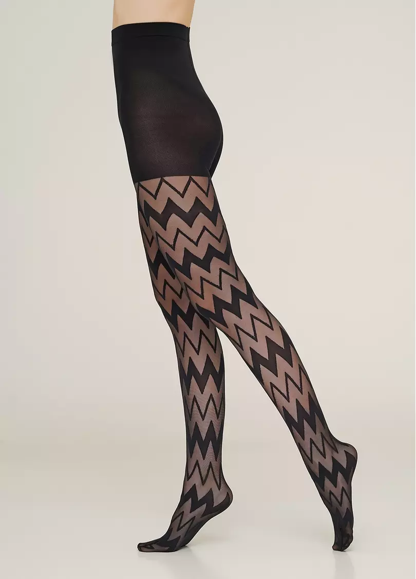 Колготы с геометрическим узором Stella 40 den model 2