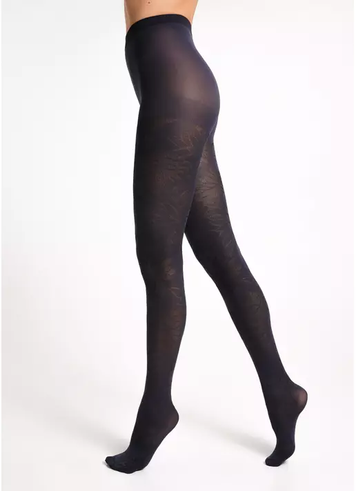 Колготки с цветами STEM 60 (1) blueberry (синий)