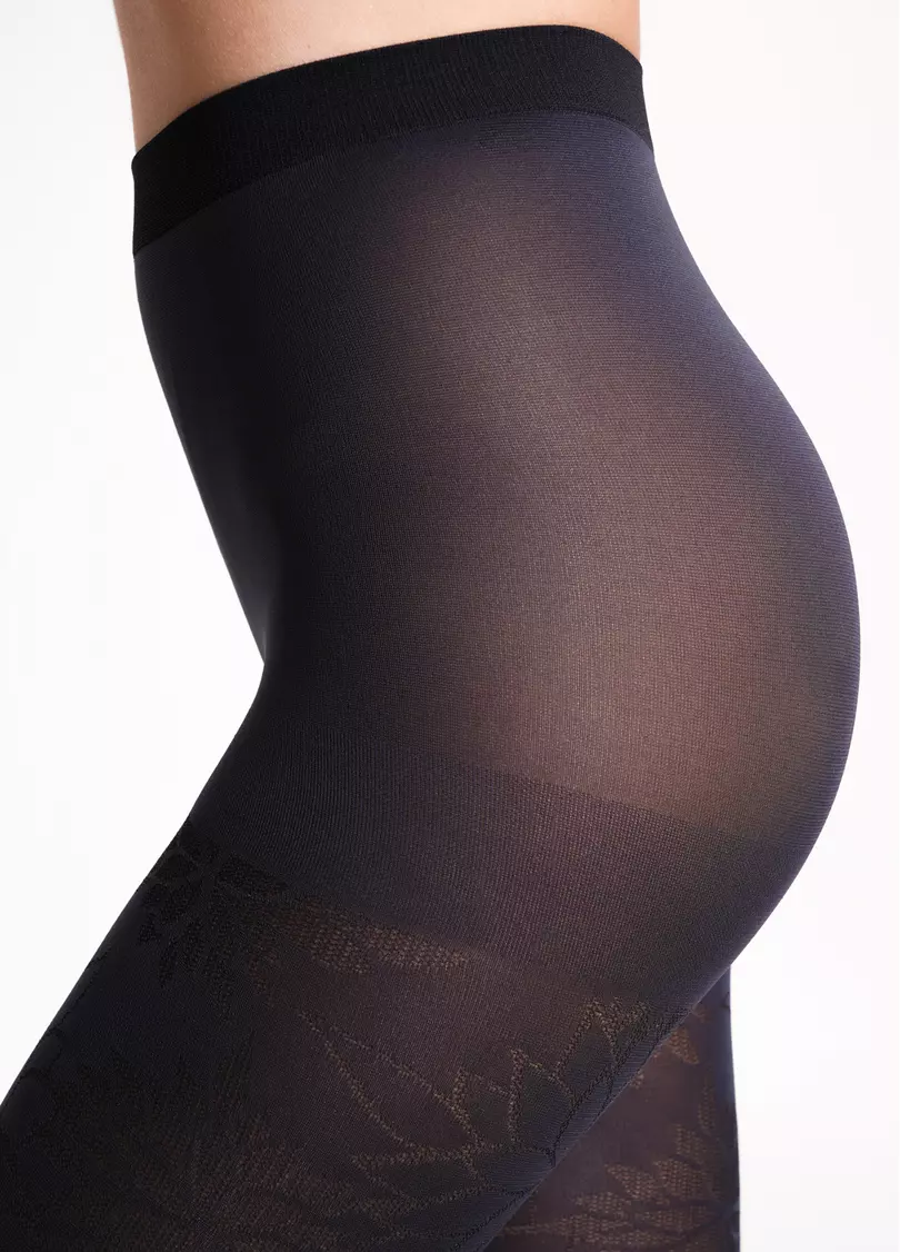 Колготки с цветами STEM 60 (1) blueberry (синий)