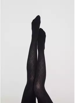 Колготки с геометрическим узором TATI 100 (1) Колготки с геометрическим узором TATI 100 (1)