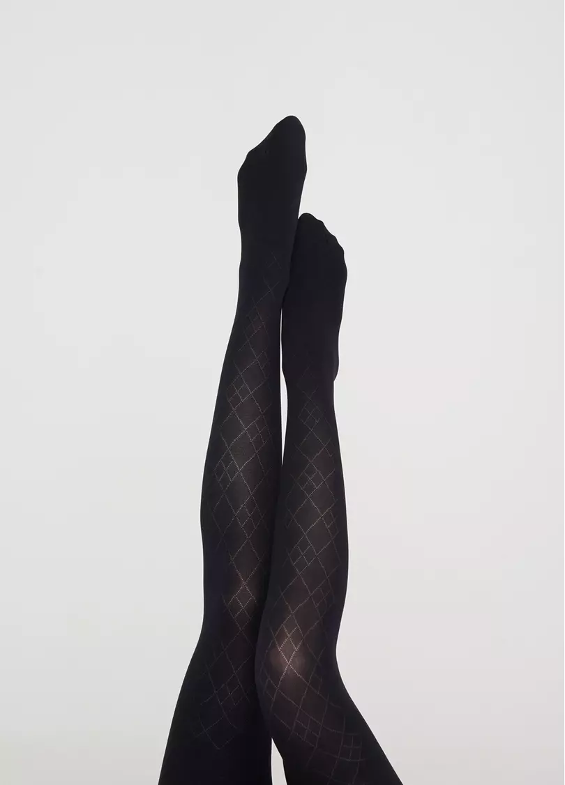 Колготки с геометрическим узором TATI 100 (1)