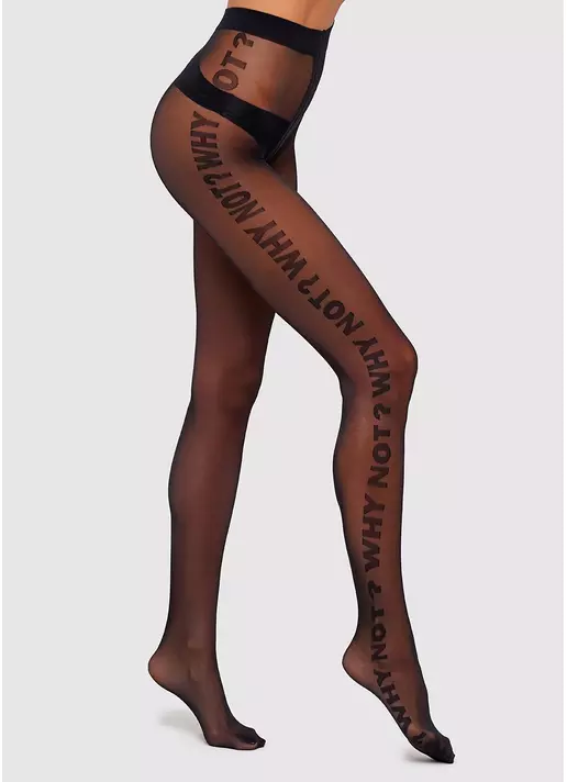 Колготы тонкие с надписями Ticker 20 den model 1