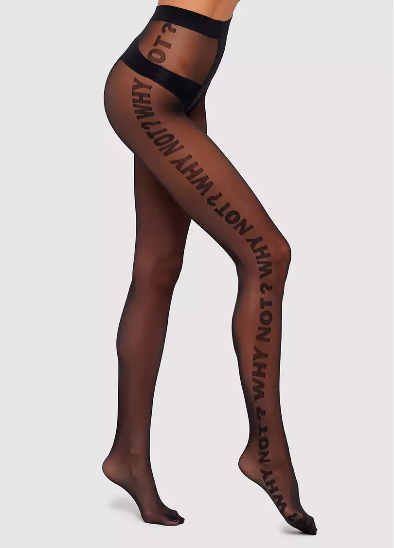 Колготы тонкие с надписями Ticker 20 den model 1