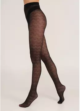 Колготки з ажурним візерунком TISSUE 20 (2) nero (чорний)