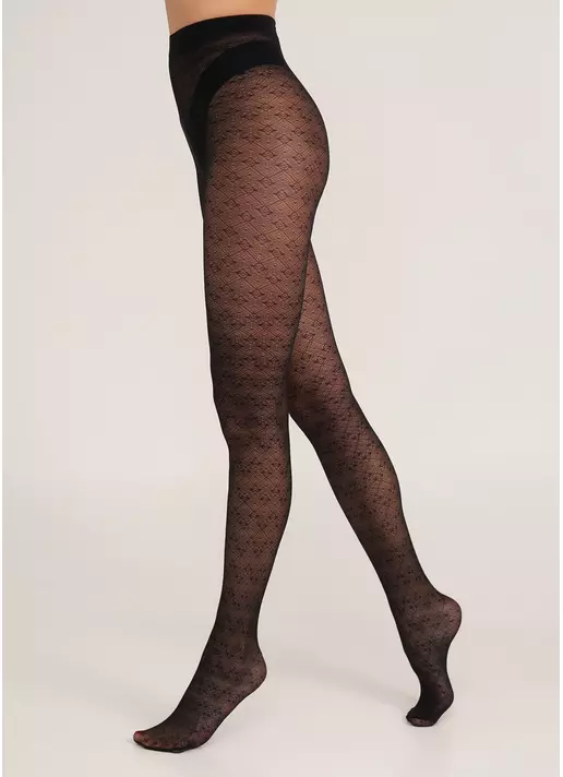 Колготки с ажурным узором TISSUE 20 (2) nero (черный)