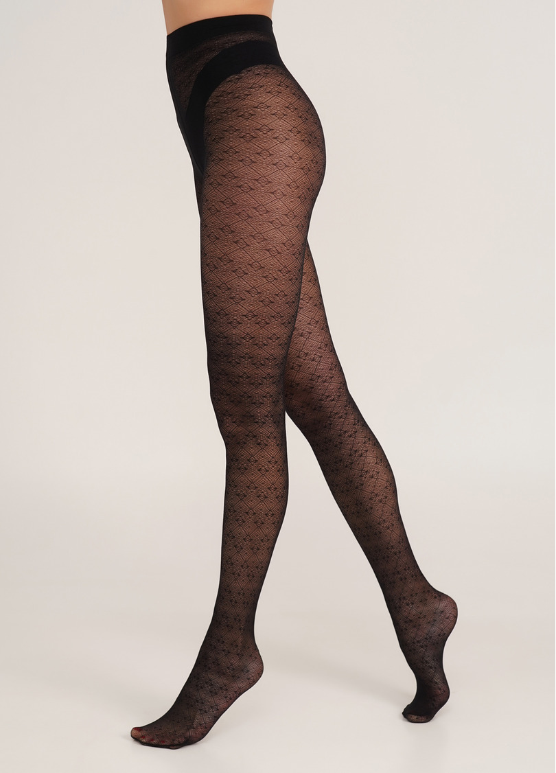 Колготки с ажурным узором TISSUE 20 (2) nero (черный)