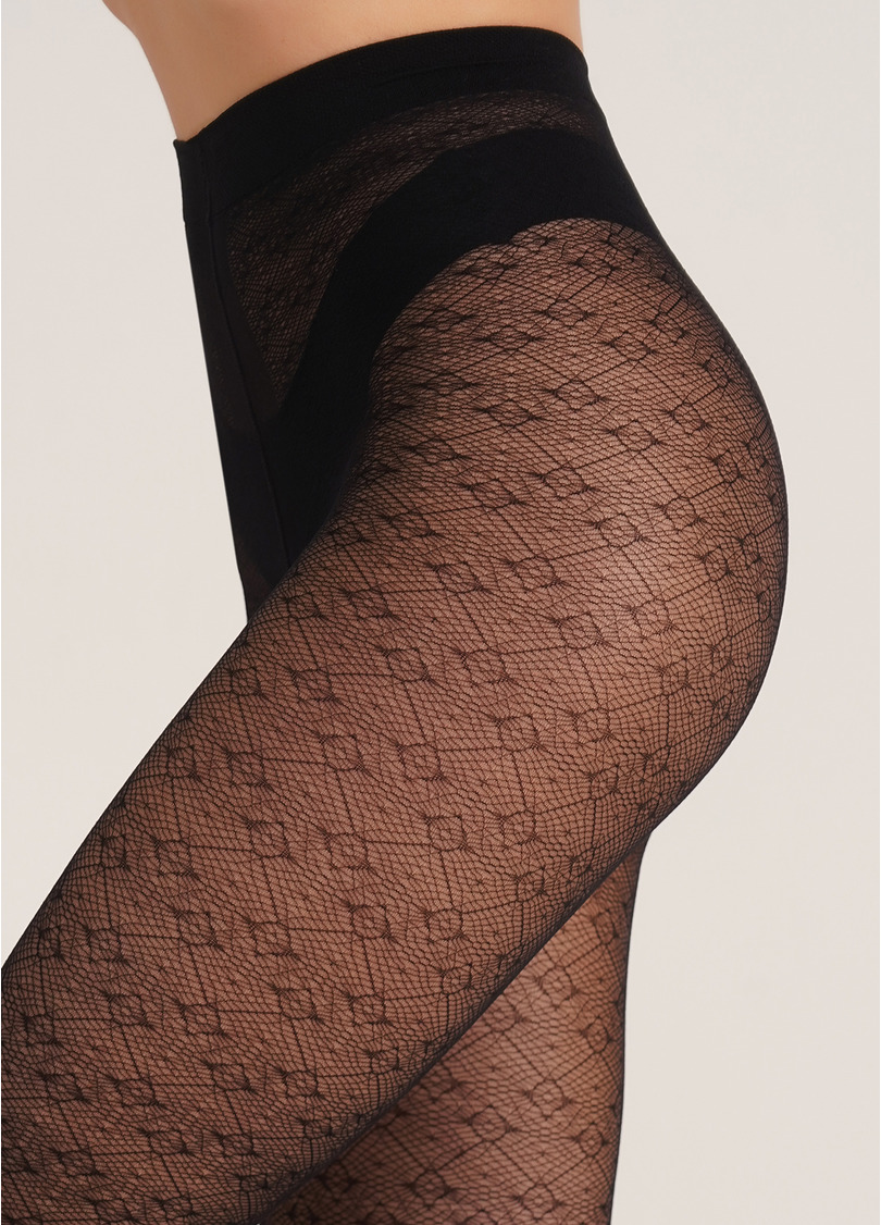Колготки с ажурным узором TISSUE 20 (2) nero (черный)