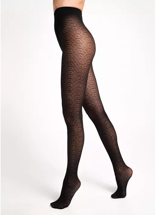 Колготки с ажурным узором TISSUE 20 (3) nero (черный)