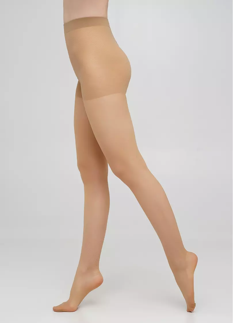 Колготки с эффектным швом в горох и ажурными шортиками VIRGINIA 20 (1) daino (бежевый)