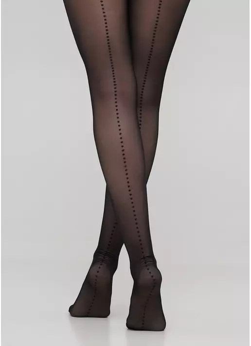 Колготки с эффектным швом в горох и ажурными шортиками VIRGINIA 20 (1) nero (черный) Колготки с эффектным швом в горох и ажурными шортиками VIRGINIA 20 (1) nero (черный)