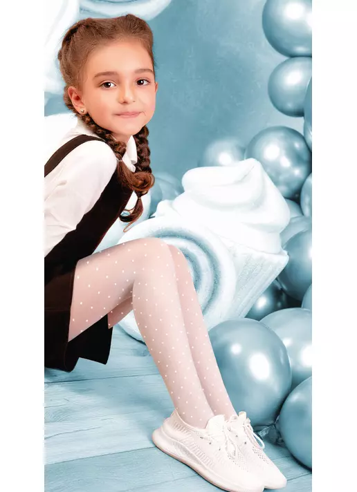 Детские колготки в мелкий горох JENNIFER 40 (1) bianco (белый)