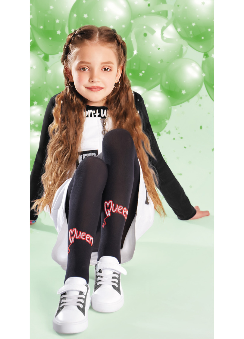 Дитячі колготки з написом Queen KERRY 80 (5) sleet (сірий)