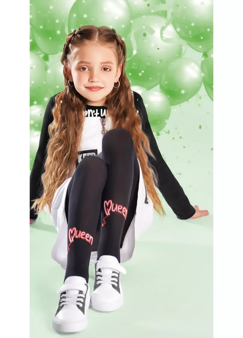 Детские колготки с надписью Queen KERRY 80 (5) sleet (серый)